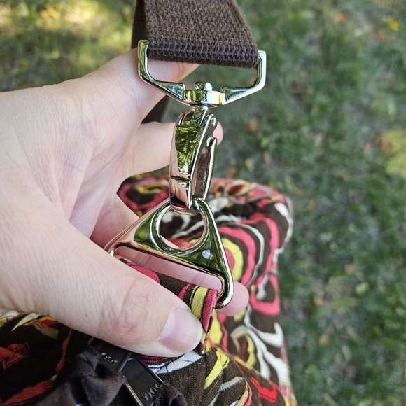 Vera Bradley Puccini weekender duffel travel bag brown floral - Picture 7 of 10